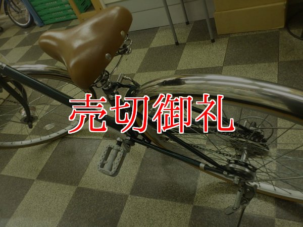 画像4: 〔中古自転車〕シティサイクル　27ンチ　6段変速　LEDオートライト　ローラーブレーキ　ステンレスカゴ　BAA自転車安全基準適合　グリーン