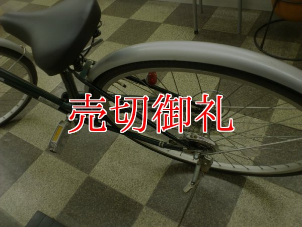 画像4: 〔中古自転車〕シティサイクル　27ンチ　6段変速　オートライト　ステンレスカゴ　BAA自転車安全基準適合　タイヤ新品　グリーン