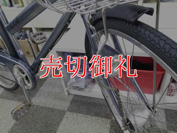 画像2: 〔中古自転車〕シティサイクル　27インチ　外装6段変速　LEDオートライト　大型ステンレスカゴ　ダークブルー