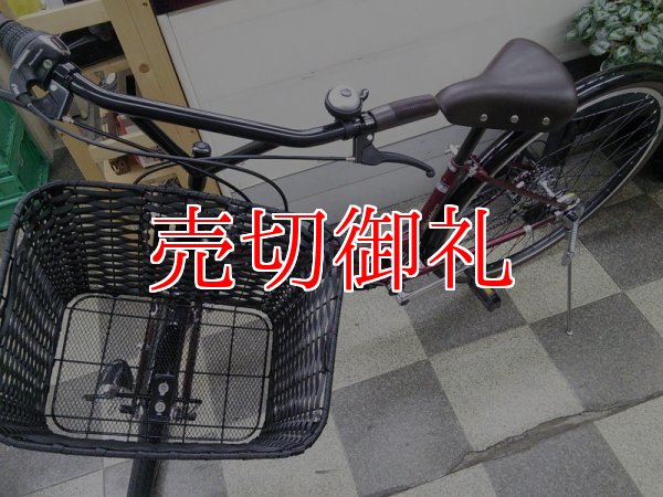 画像5: 〔中古自転車〕シティサイクル　27インチ　外装6段変速　2LEDオートライト　ローラーブレーキ　BAA自転車安全基準適合　状態良好　ダークレッド