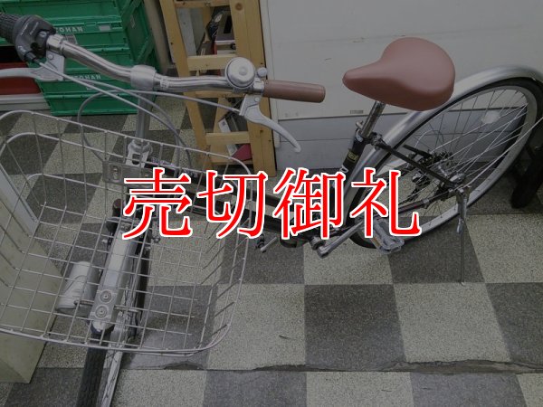 画像5: 〔中古自転車〕シティサイクル　27インチ　外装6段変速　オートライト　ローラーブレーキ　大型ステンレスカゴ　BAA自転車安全基準適合　ブラウン