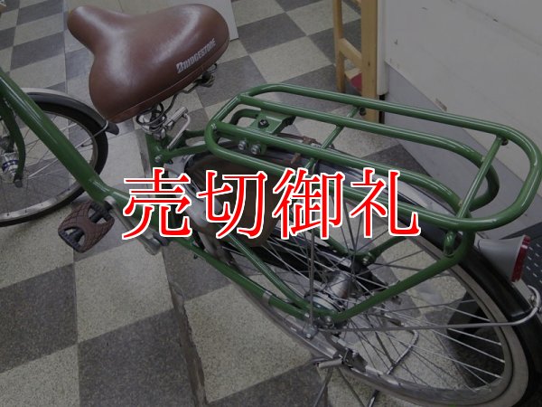 画像4: 〔中古自転車〕ブリヂストン　アンジェリーノ　子供乗せ自転車　3人乗り対応　26×22インチ　内装3段変速　LEDオートライト　アルミフレーム　リモートレバーハンドルロック　ローラーブレーキ　同色パイプキャリア　ディンプルキー式リングロック　BAA自転車安全基準適合　グリーン