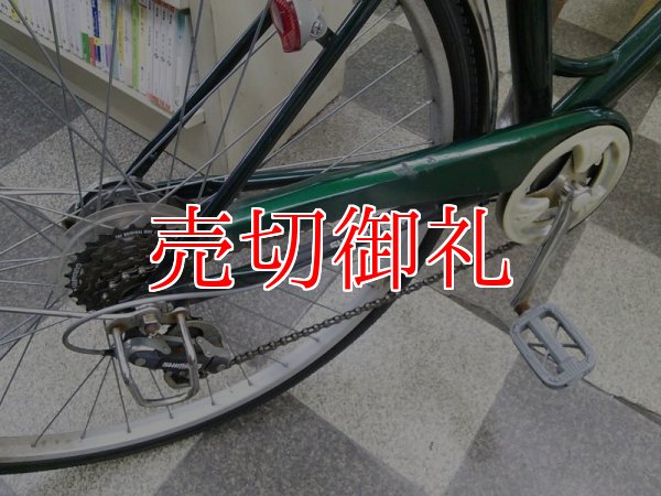 画像3: 〔中古自転車〕シティサイクル　27インチ　外装6段変速　オートライト　ローラーブレーキ　グリーン