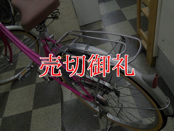 中古自転車〕シティサイクル ママチャリ 26インチ シングル ピンク 