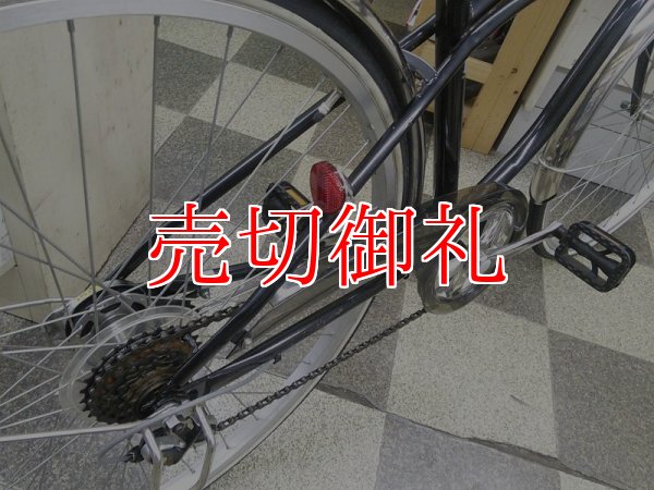 画像3: 〔中古自転車〕シティサイクル　27インチ　外装6段変速　大型カゴ　ローラーブレーキ　ブラック