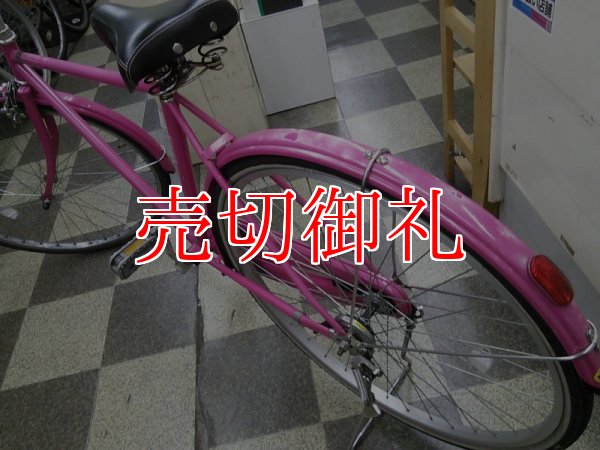 画像4: 〔中古自転車〕クラシックスタイル　フラットバー　シティサイクル　27インチ　シングル　砲弾ライト　ローラーブレーキ　ピンク