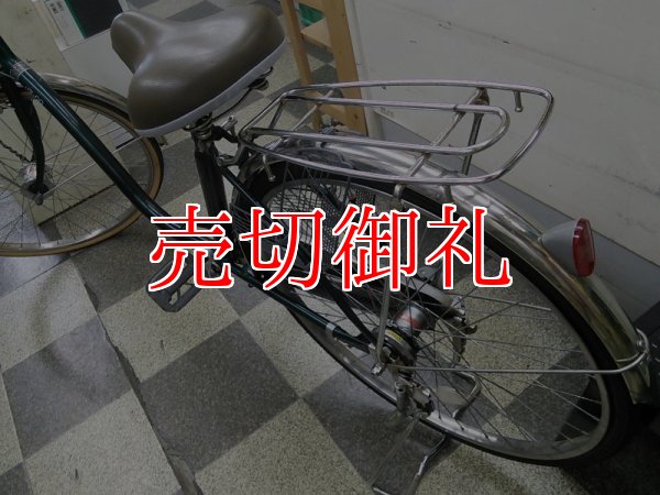 画像4: 〔中古自転車〕シティサイクル　ママチャリ　26インチ　外装6段変速　LEDオートライト　ハンドルロック　ローラーブレーキ　大型ステンレスカゴ　グリーン