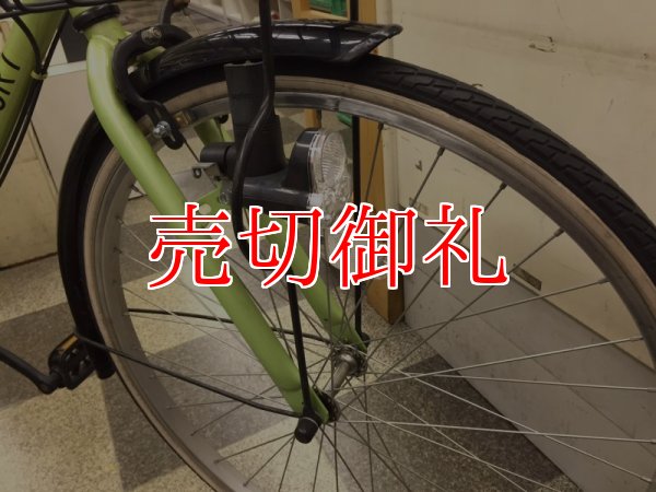 画像2: 〔中古自転車〕シティサイクル　26インチ　内装3段変速　2LEDライト　ローラーブレーキ　ライトグリーン