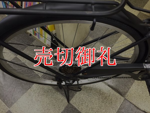 画像3: 〔中古自転車〕シティサイクル　27インチ　外装6段変速　LEDオートライト　ローラーブレーキ　同色パイプキャリア　ブラック