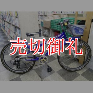 画像: 〔中古自転車〕ブリヂストン　ジュニアサイクル　24インチ　外装7段変速　リモートレバーライト　BAA自転車安全基準適合　状態良好　ブルー