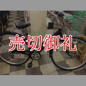 画像: 〔中古自転車〕シティサイクル　27インチ　外装6段変速　ブラック