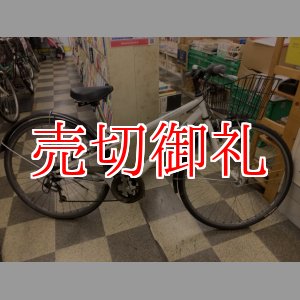 画像: 〔中古自転車〕シティサイクル　27インチ　外装6段変速　2LEDオートライト　ホワイト