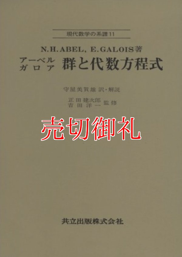 画像1: アーベルガロア群と代数方程式　現代数学の系譜　１１