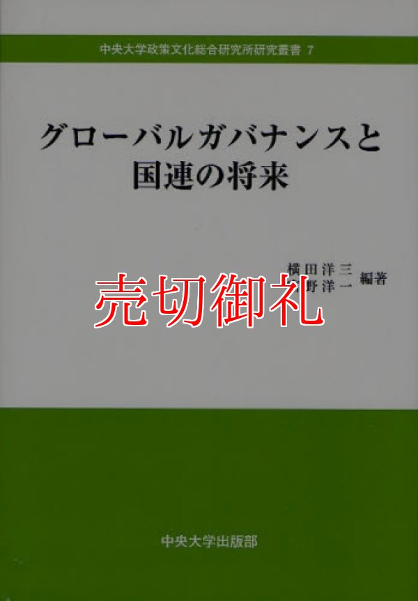 画像1: グローバルガバナンスと国連の将来　中央大学政策文化総合研究所研究叢書　７