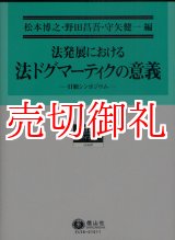 画像: 法発展における法ドグマーティクの意義　日独シンポジウム　総合叢書　８　ドイツ法