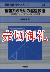 画像: 複雑系のための基礎数理　べき乗則とツァリスエントロピーの数理　数理情報科学シリーズ　２３