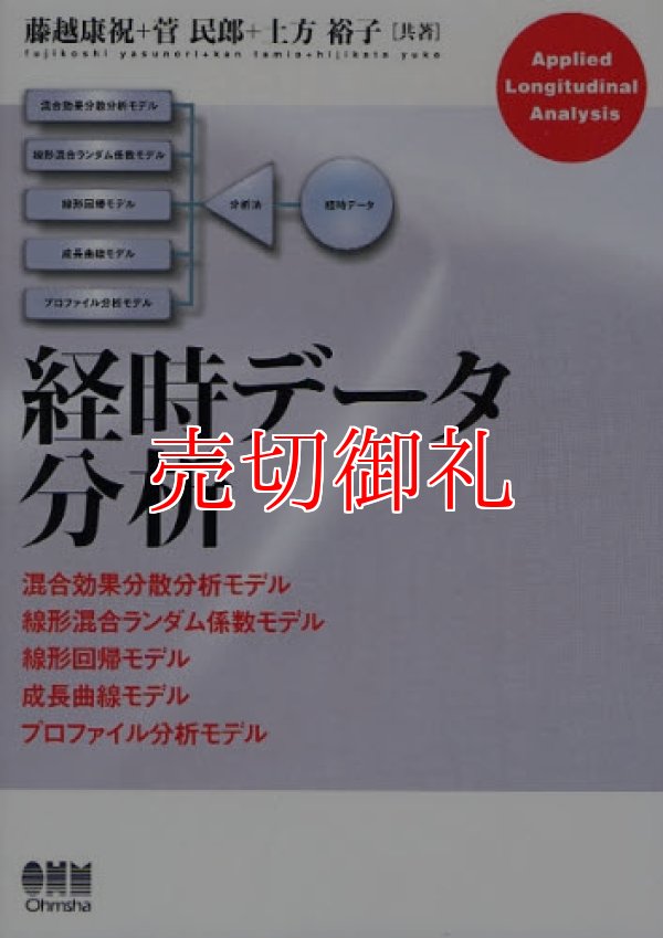 画像1: 経時データ分析　混合効果分散分析モデル　線形混合ランダム係数モデル　線形回帰モデル　成長曲線モデル　プロファイル分析モデル